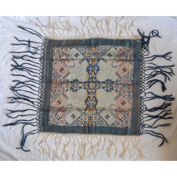Accessories - Vintage Silk Brocade Piano Scarf/Shawl